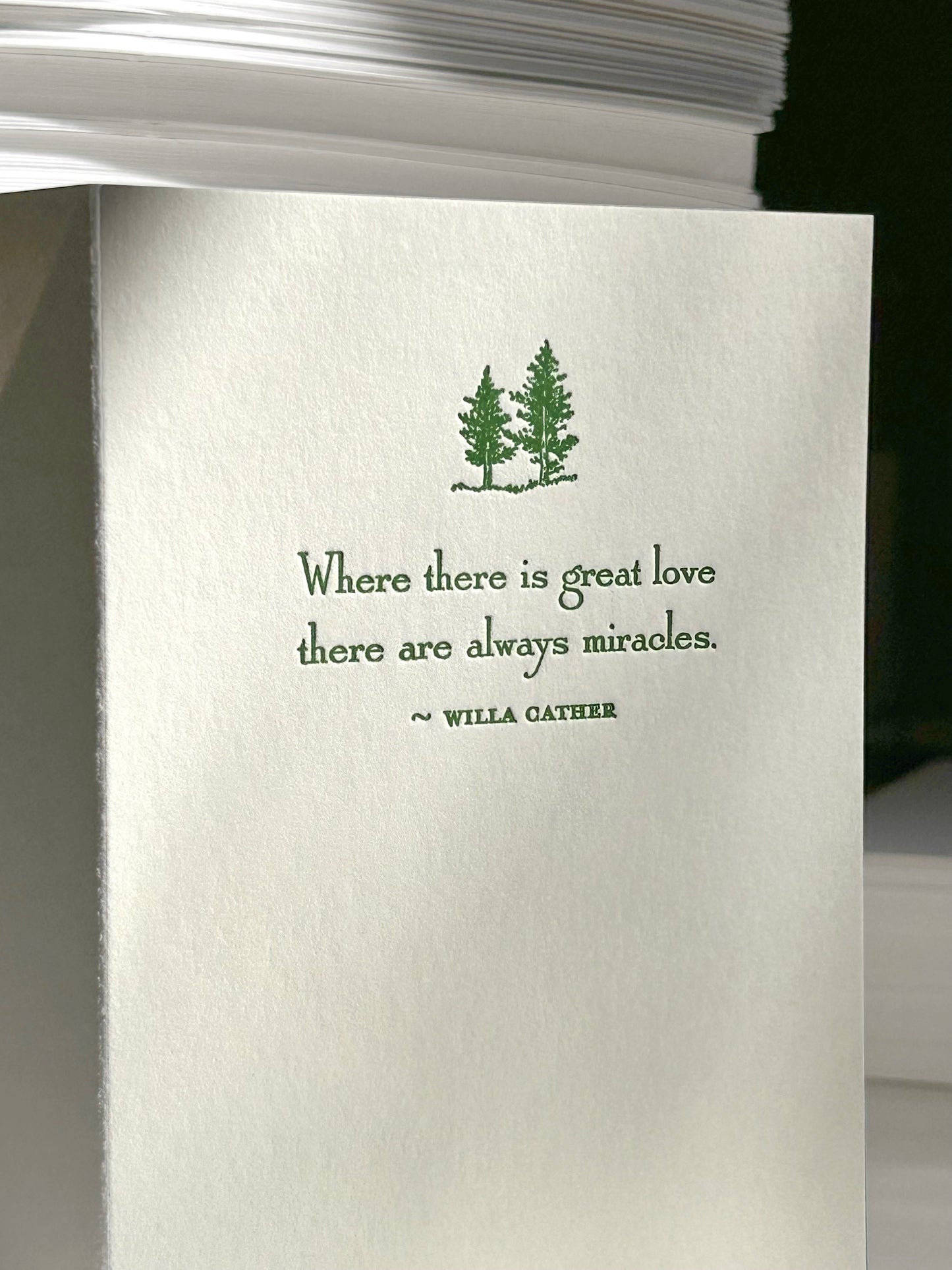 Where there is great love there are always miracles