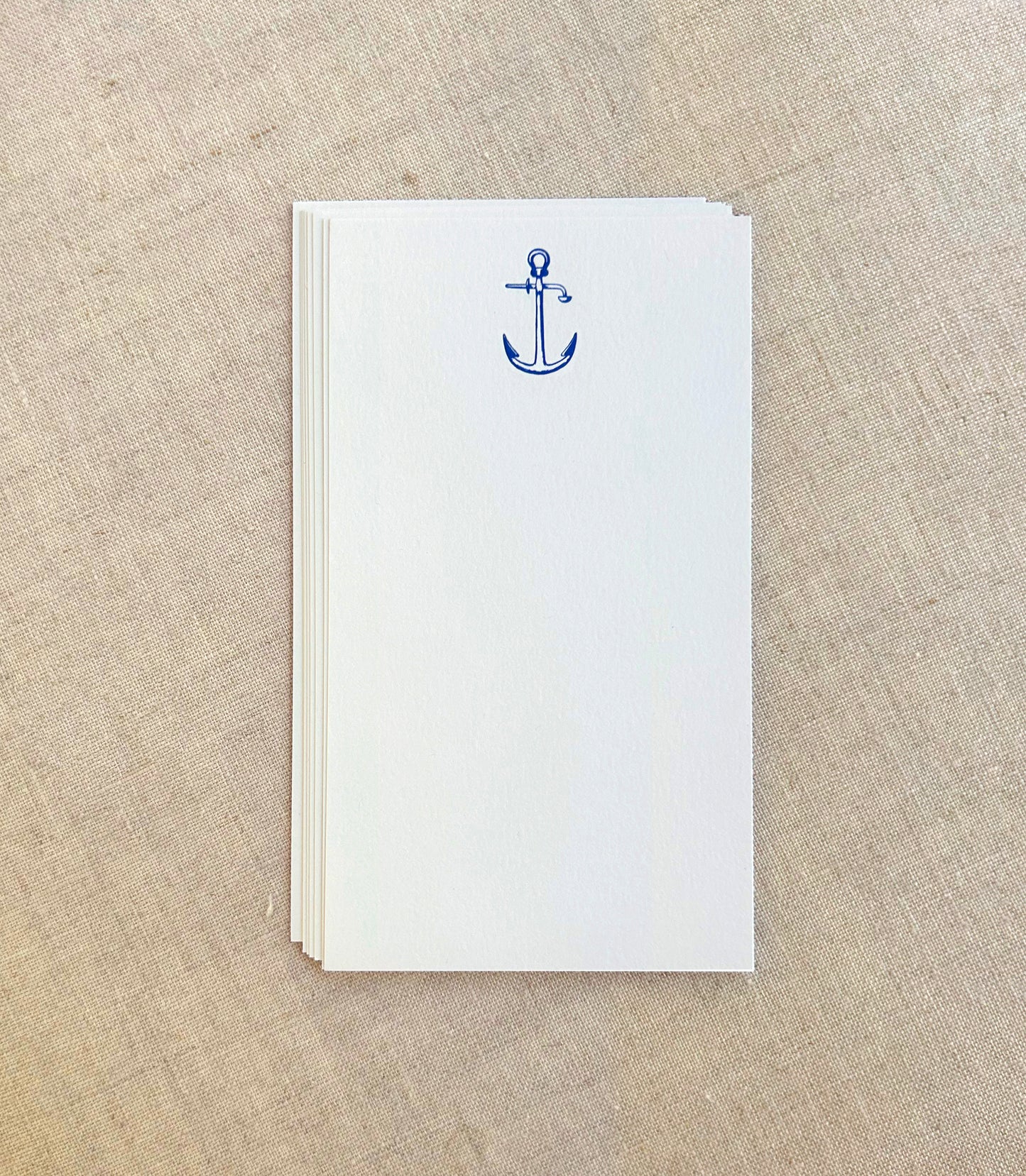 Flat Card Set with Letterpress Anchor (vertical)