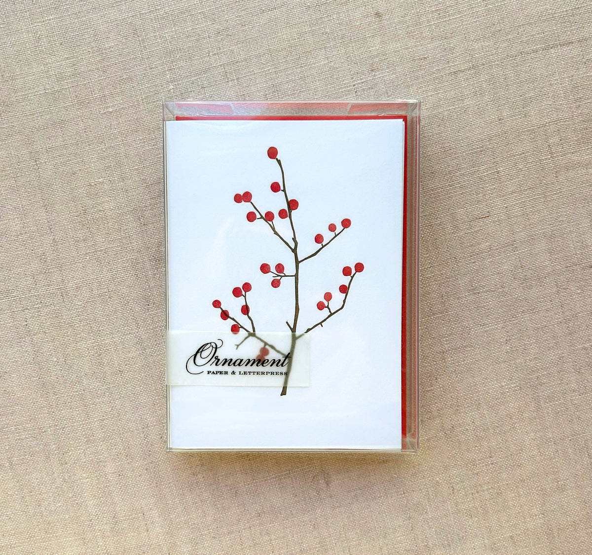 Winter Berries Letterpress Card Set