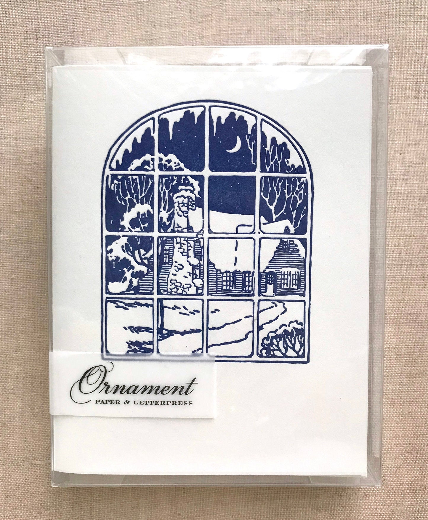 Snowy Night Letterpress Card Set
