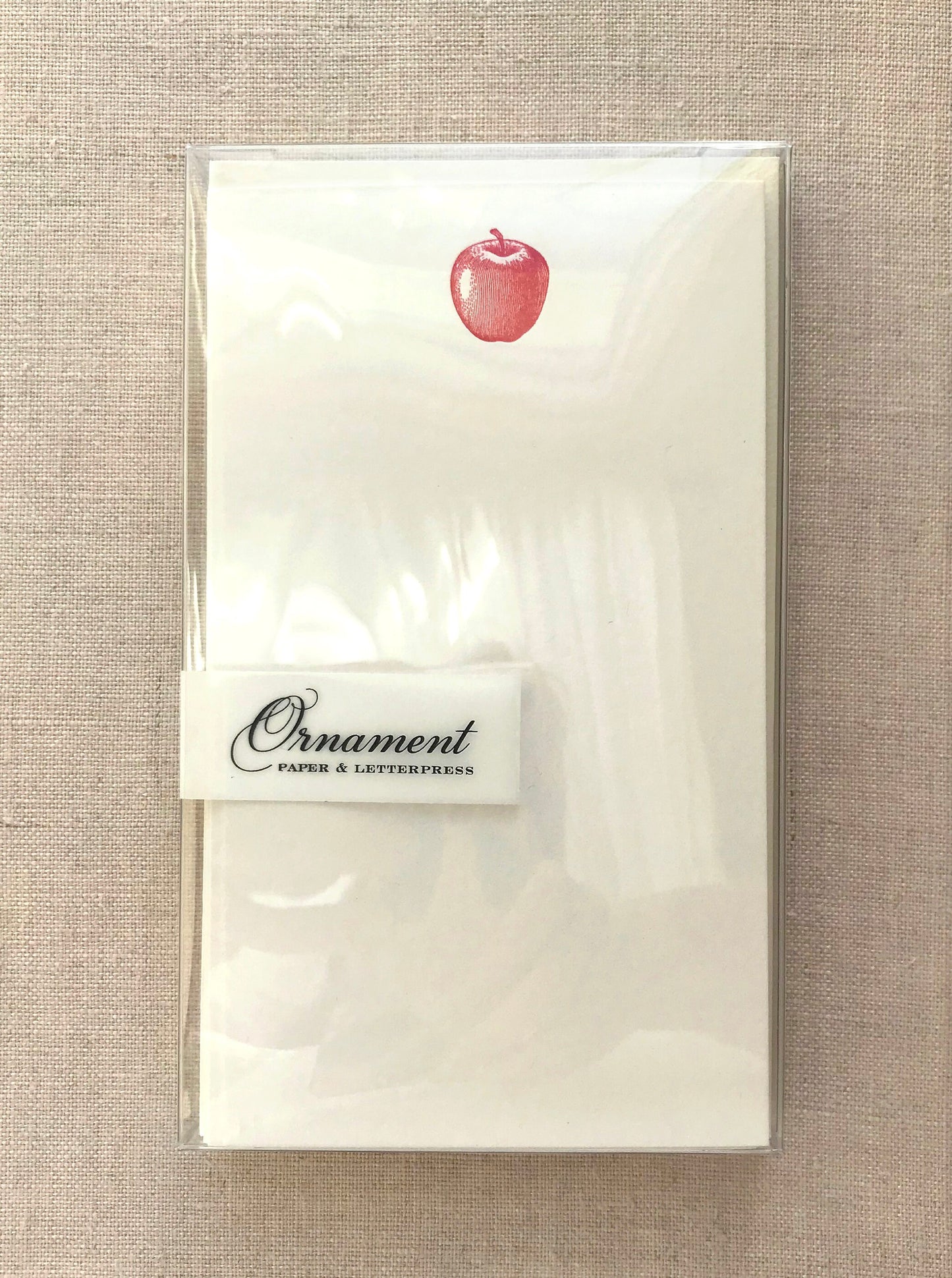Letterpress Card Set with Apple