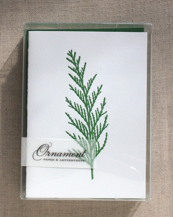 Cedar Pine Letterpress Card Set