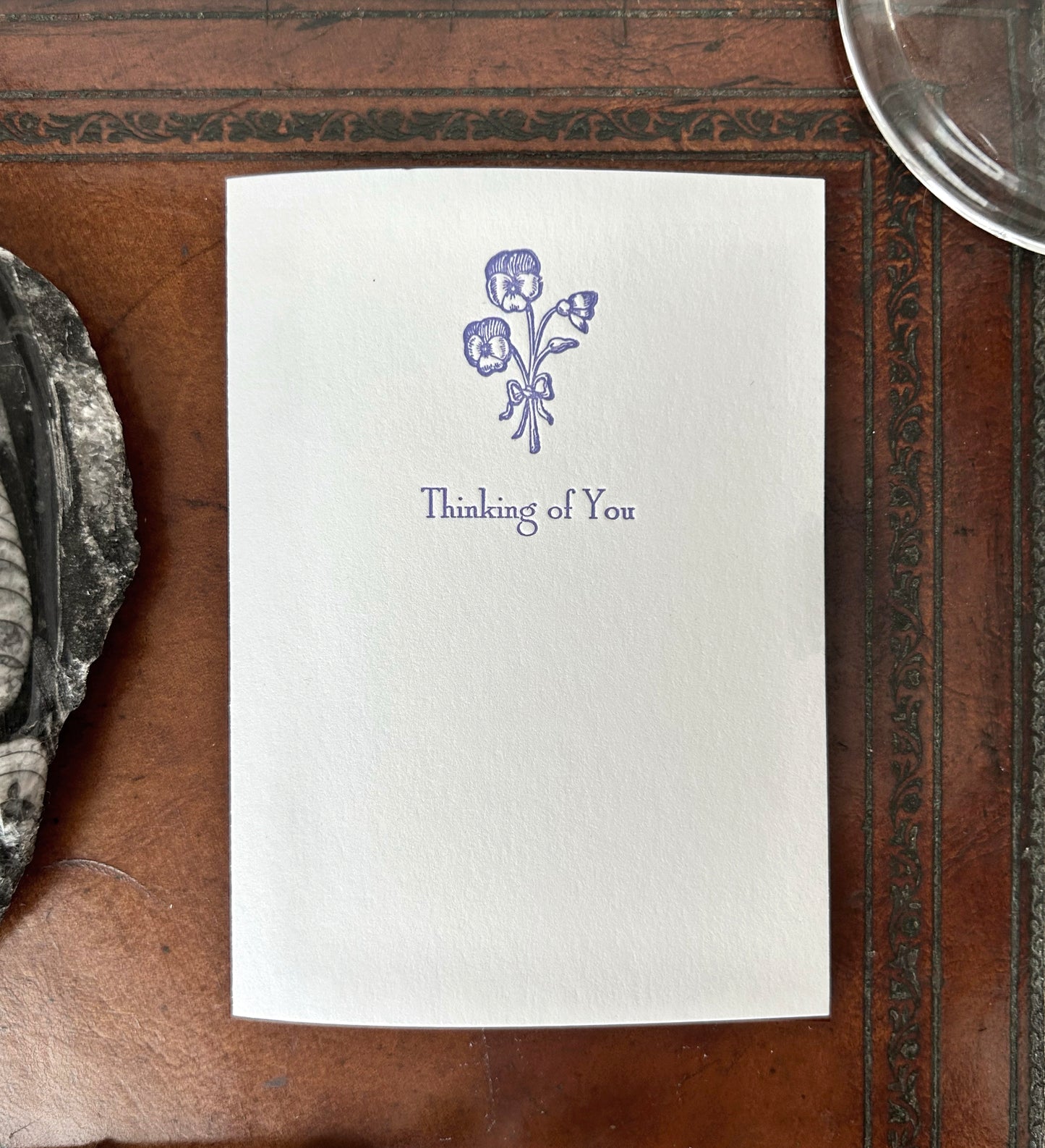 Pansies Letterpress Card set