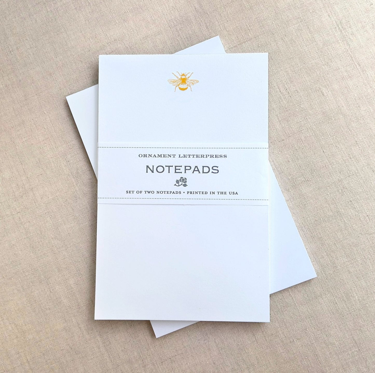 Set of Two Notepads -  Hydrangea/Bee