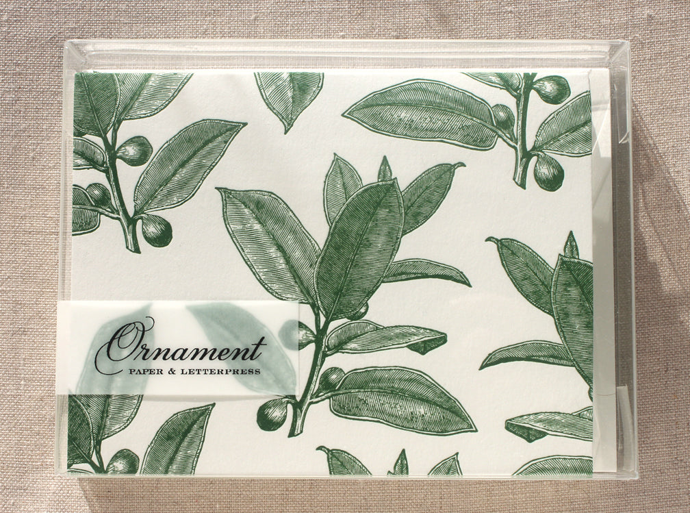 Holiday Branches Letterpress Card Set