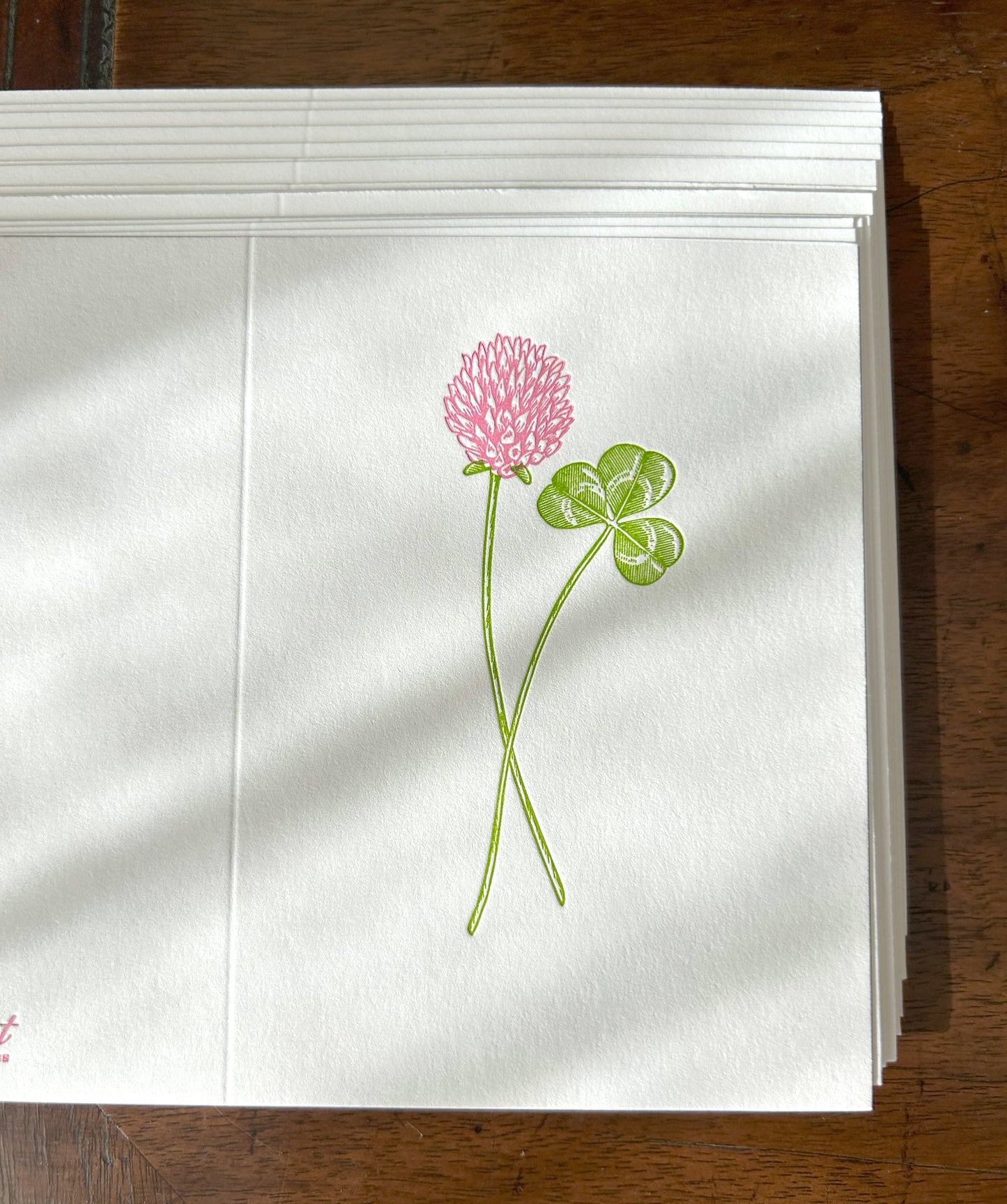 Clover Letterpress Card Set