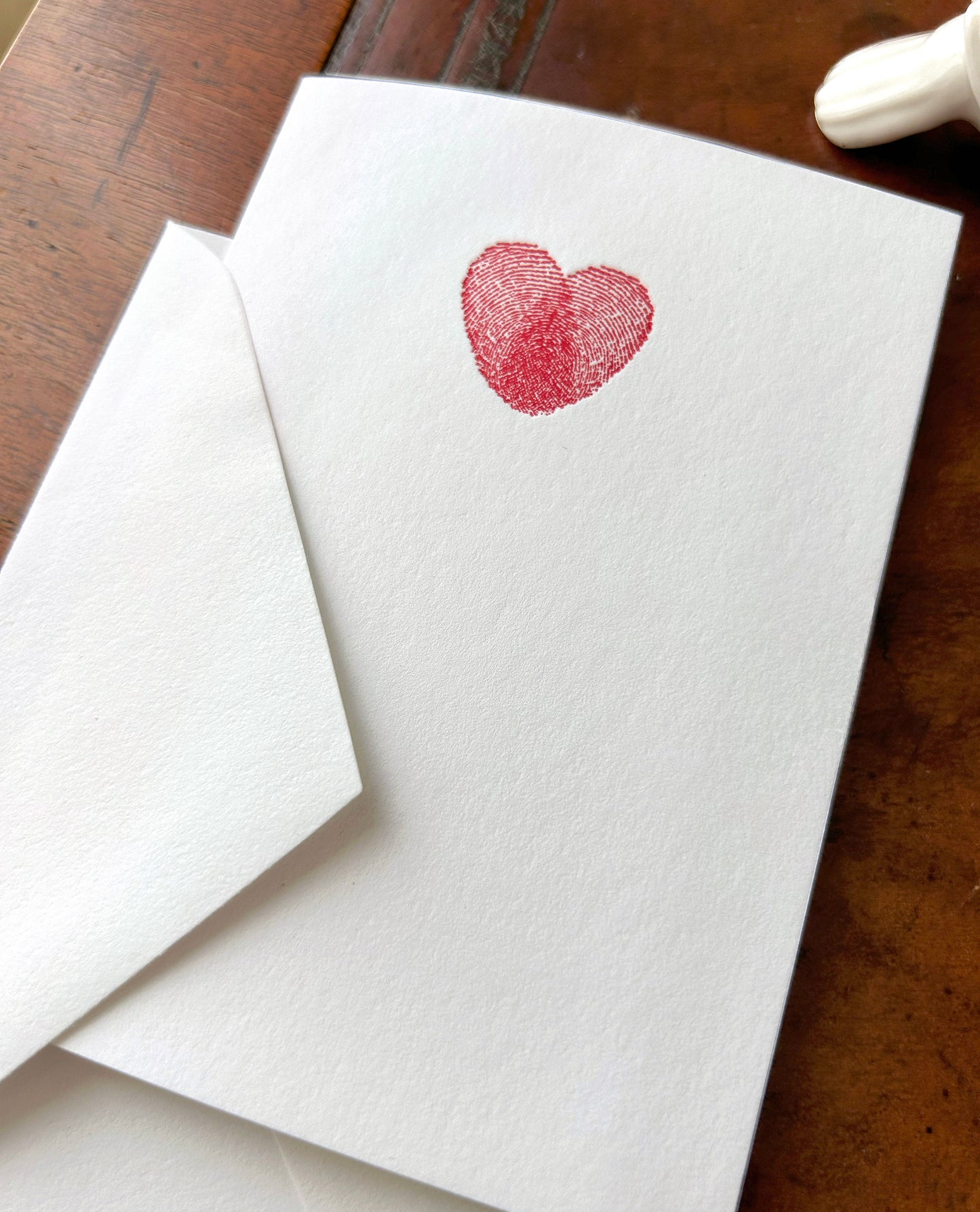Fingerprint Heart Letterpress Card Set