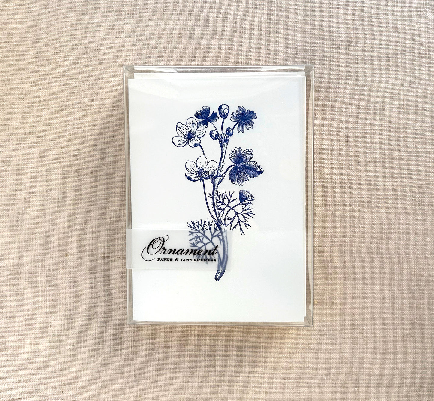 Water Flower Letterpress Card Set