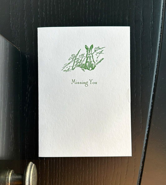 Missing You Letterpress Card Set