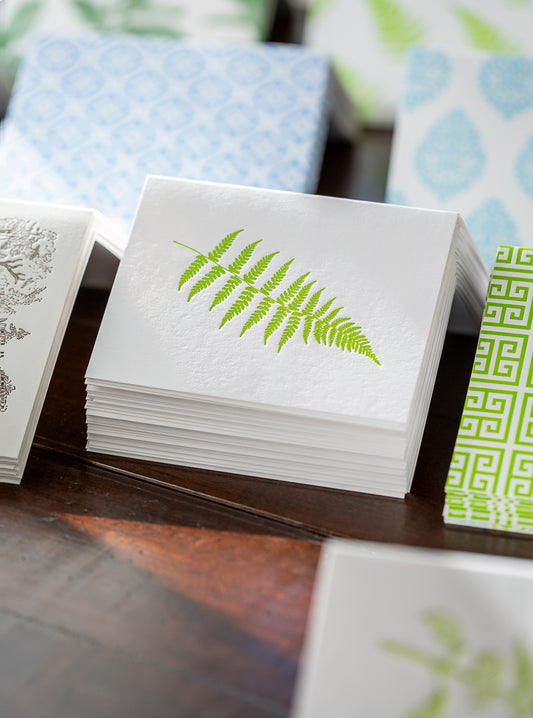 Fern Letterpress Card Set