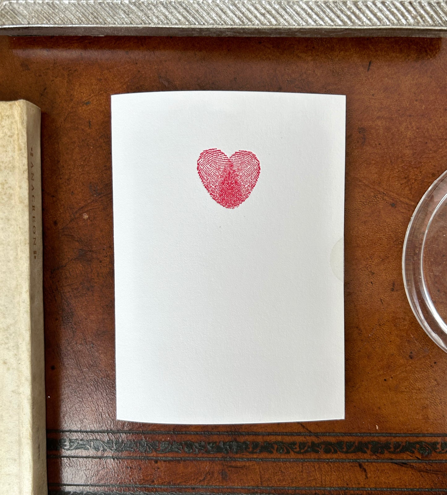 Fingerprint Heart Letterpress Card Set