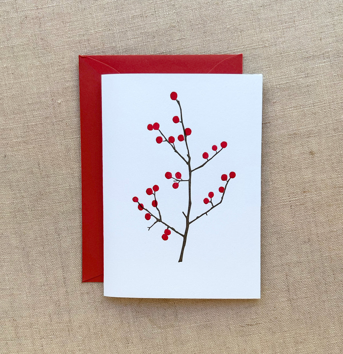 Winter Berries Letterpress Card Set