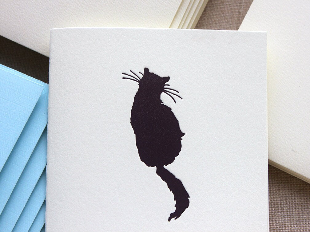 Cat Letterpress Card Set