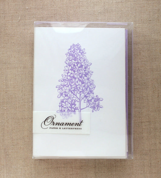 Lilac Letterpress Card Set