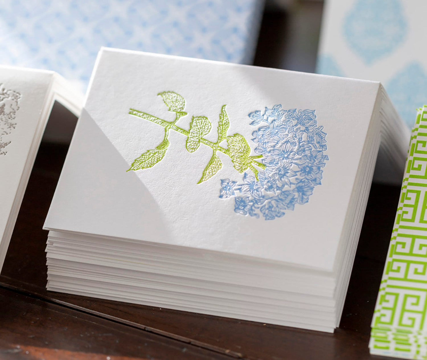 Hydrangea Letterpress Card Set