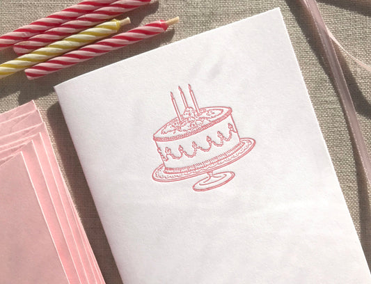 Birthday Cake Letterpress Card Set