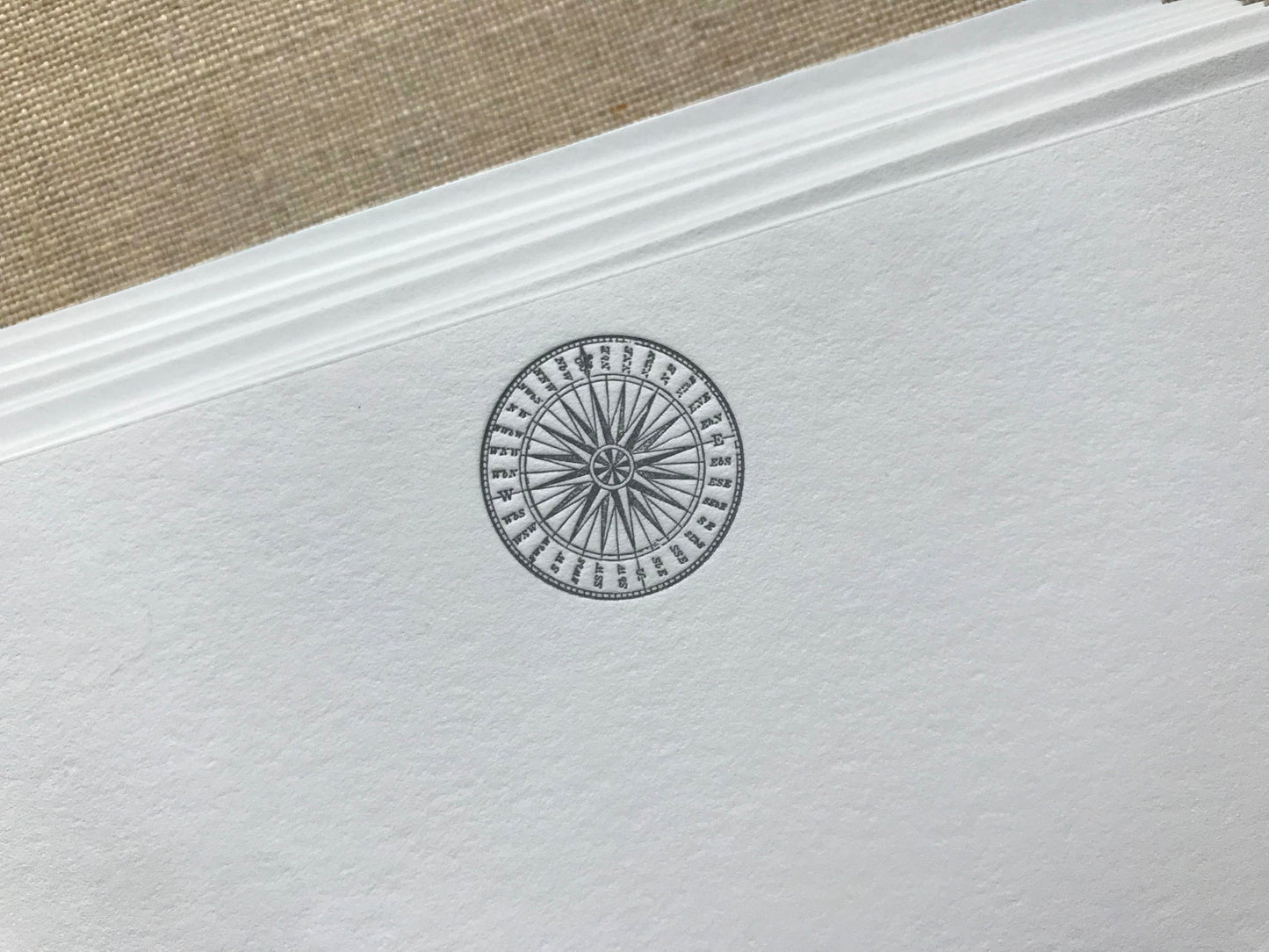 Flat Card Set with Letterpress Sundial