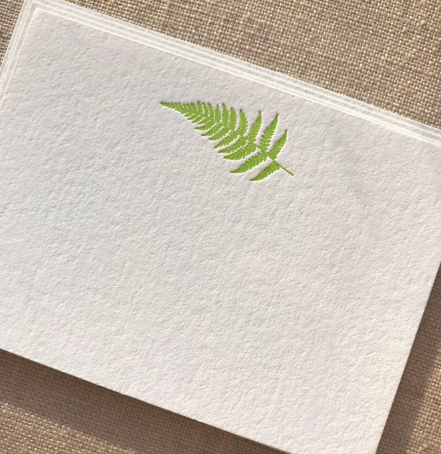 Set of four Gift Enclosures with Letterpress Fern