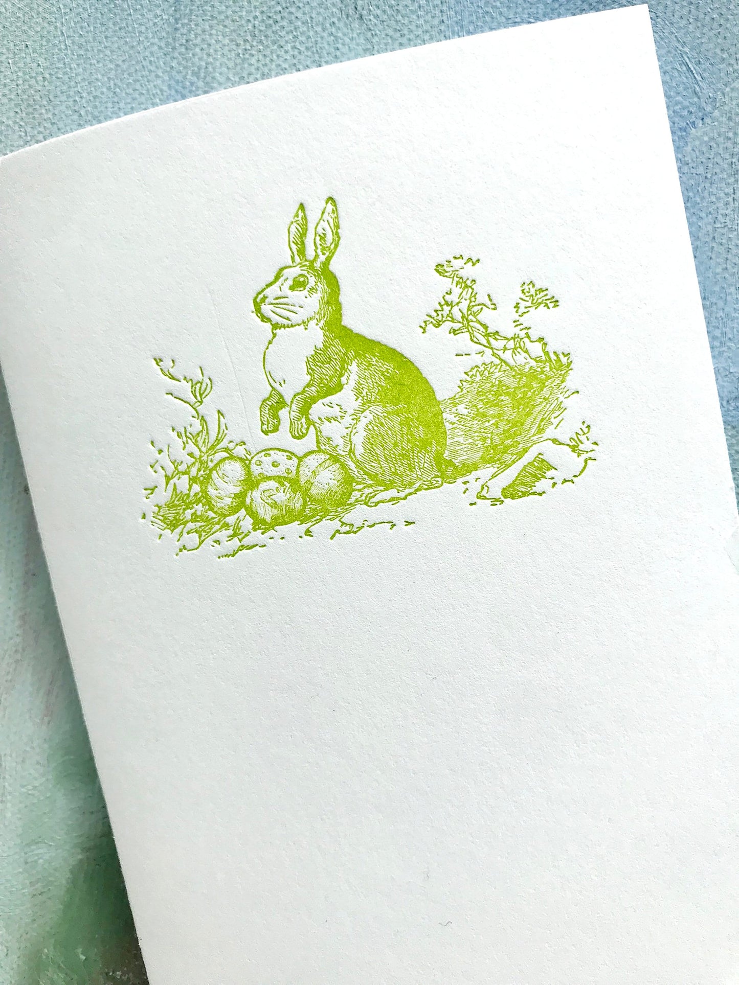 Easter Bunny Letterpress Card Set