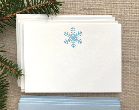 Set of four Gift Enclosures with Letterpress Snowflake