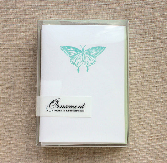 Letterpress Card Set with Butterfly