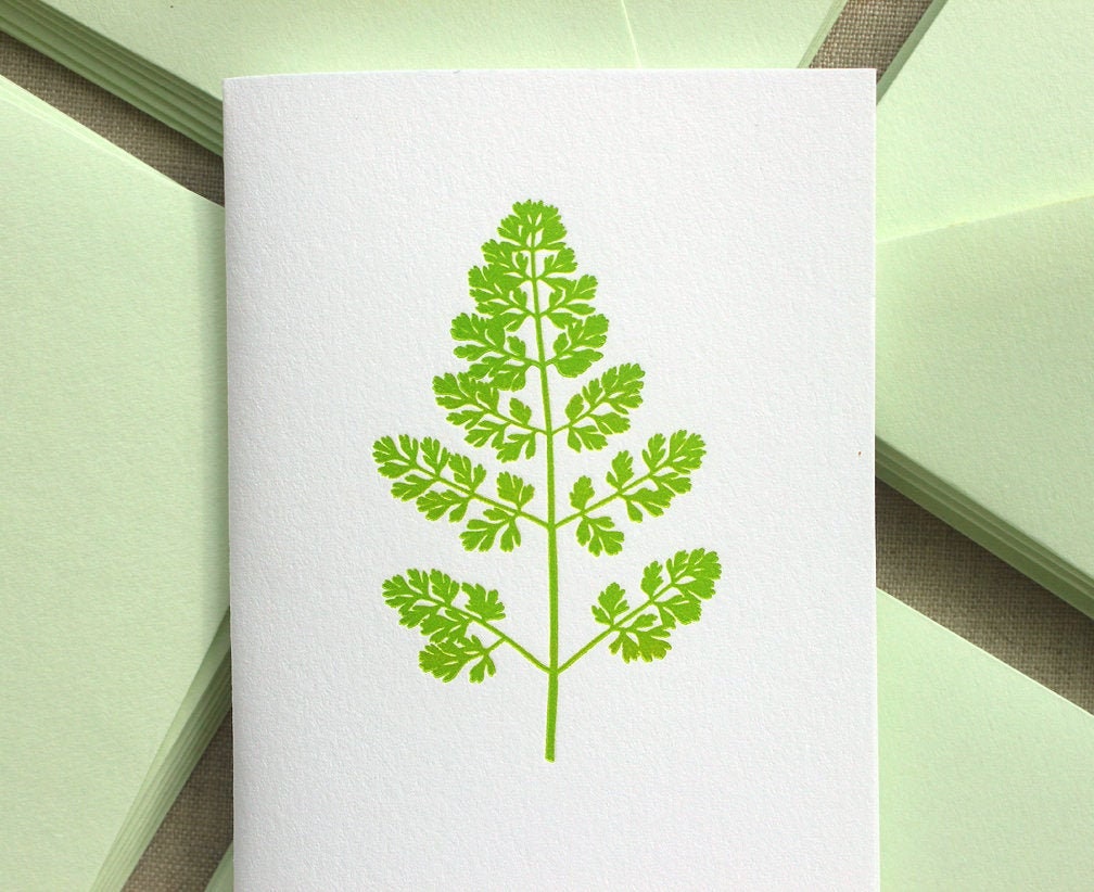 Parsley Sprig Letterpress Card Set