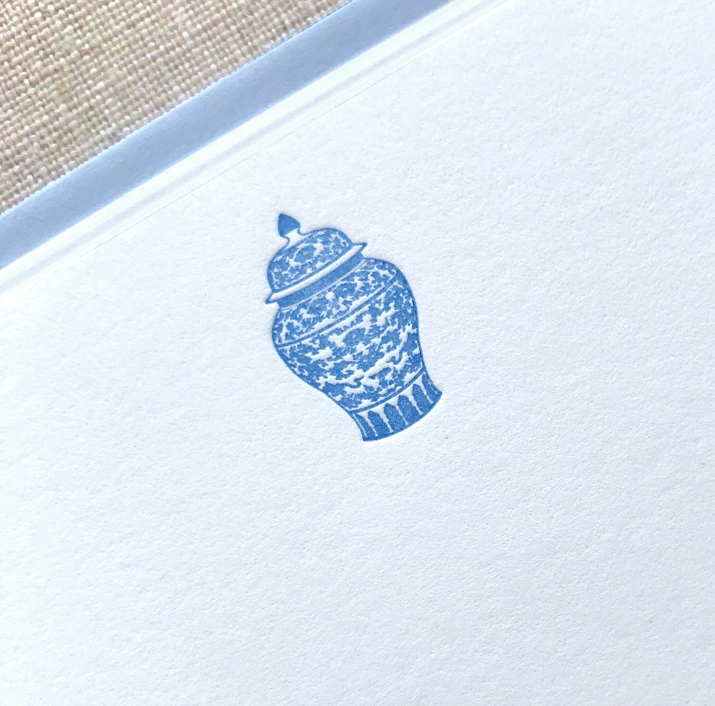 Flat Card Set with Letterpress Ginger Jar