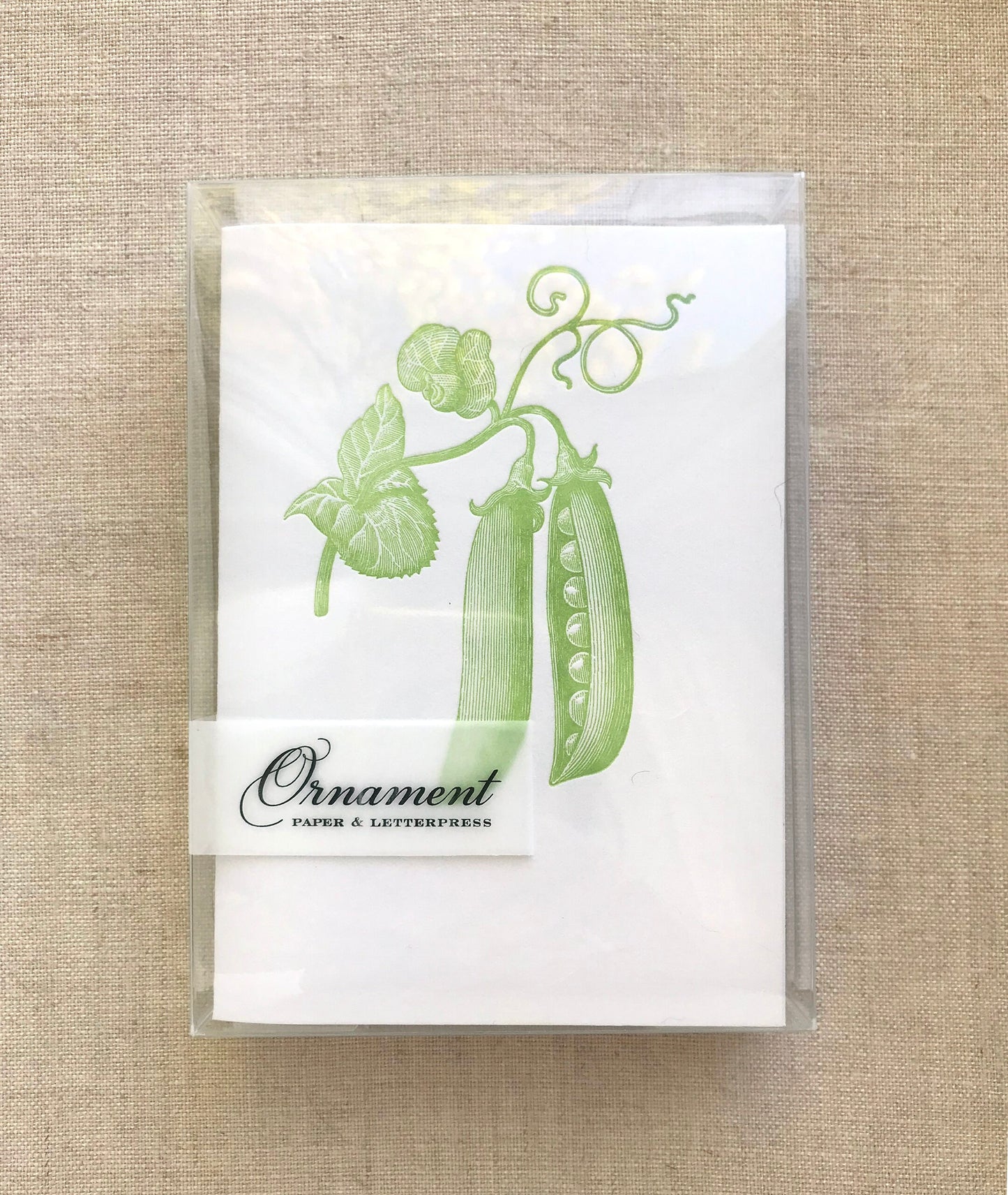 Pea pods Letterpress Card Set