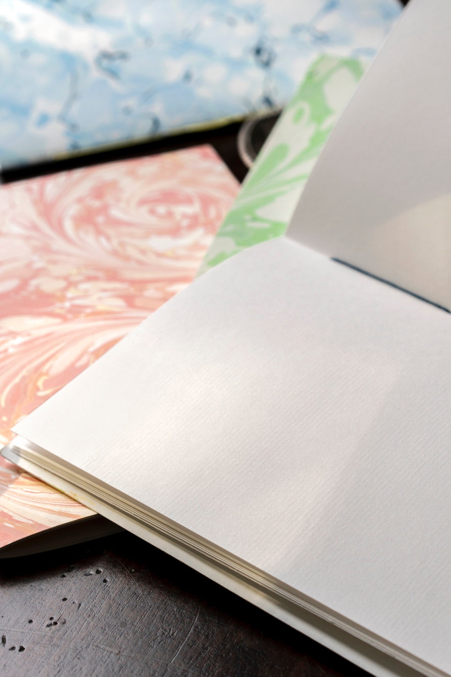 Hand Marbled Blank Notebook