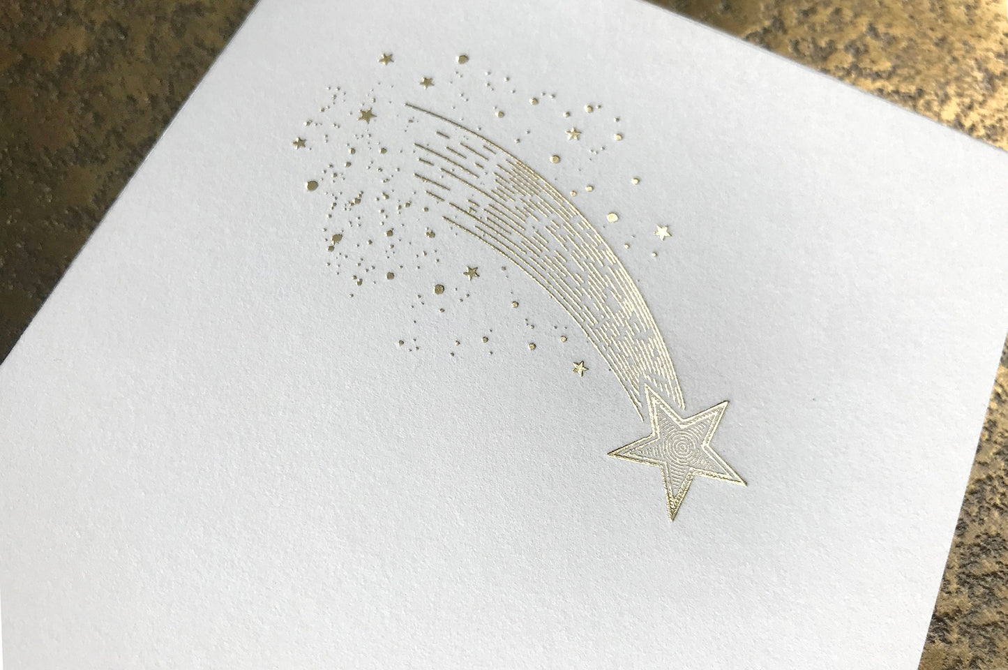 Gold Foil Letterpress Starburst