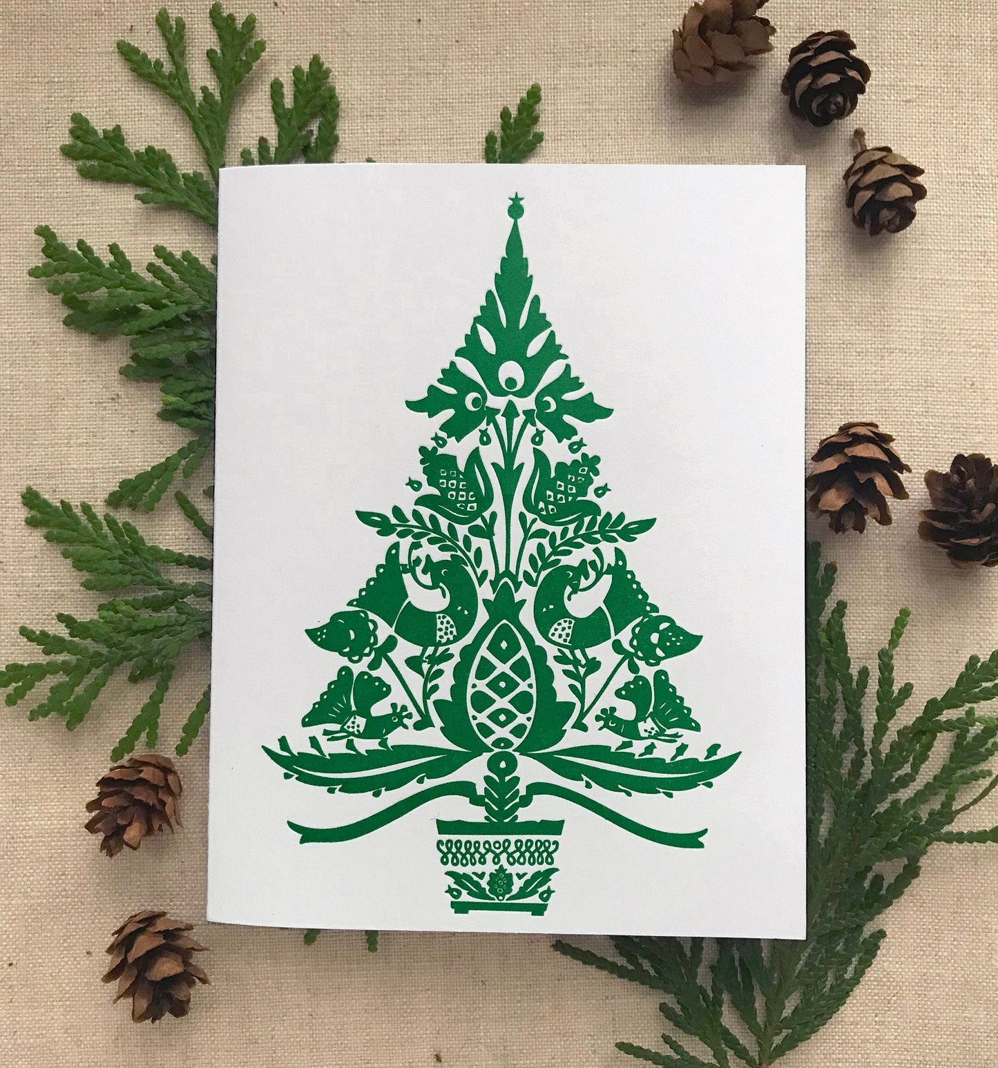 Christmas Tree Letterpress Card Set