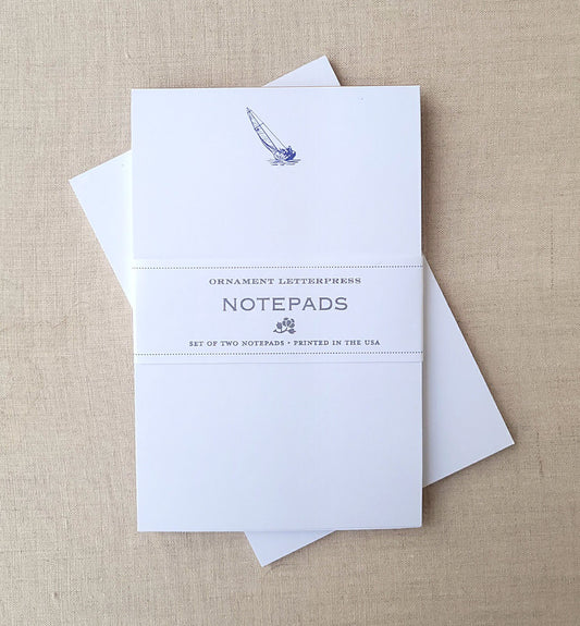 Set of Two Notepads - Sailboat/Boat Bag