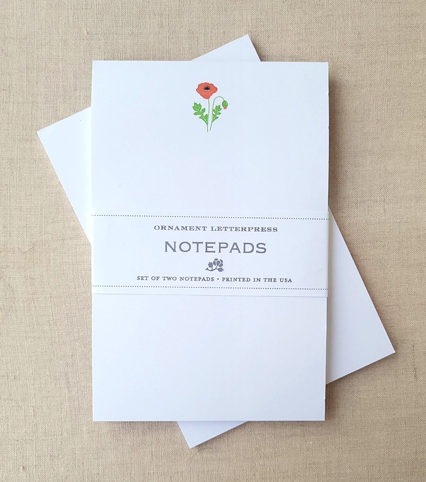 Set of Two Notepads - Poppy/Watering Can