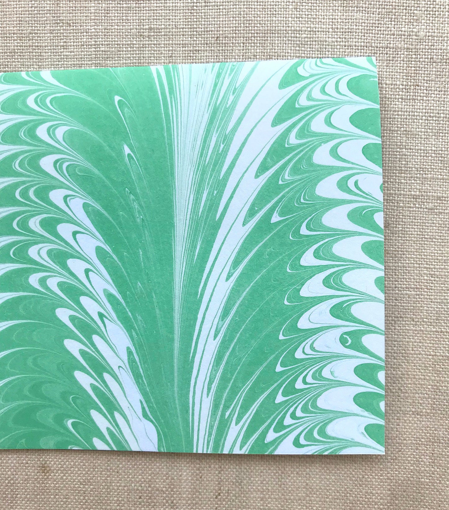 Green Hand Marbled Notecards