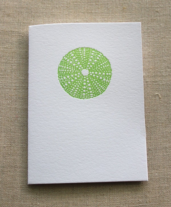 Sea Urchin Letterpress Card Set