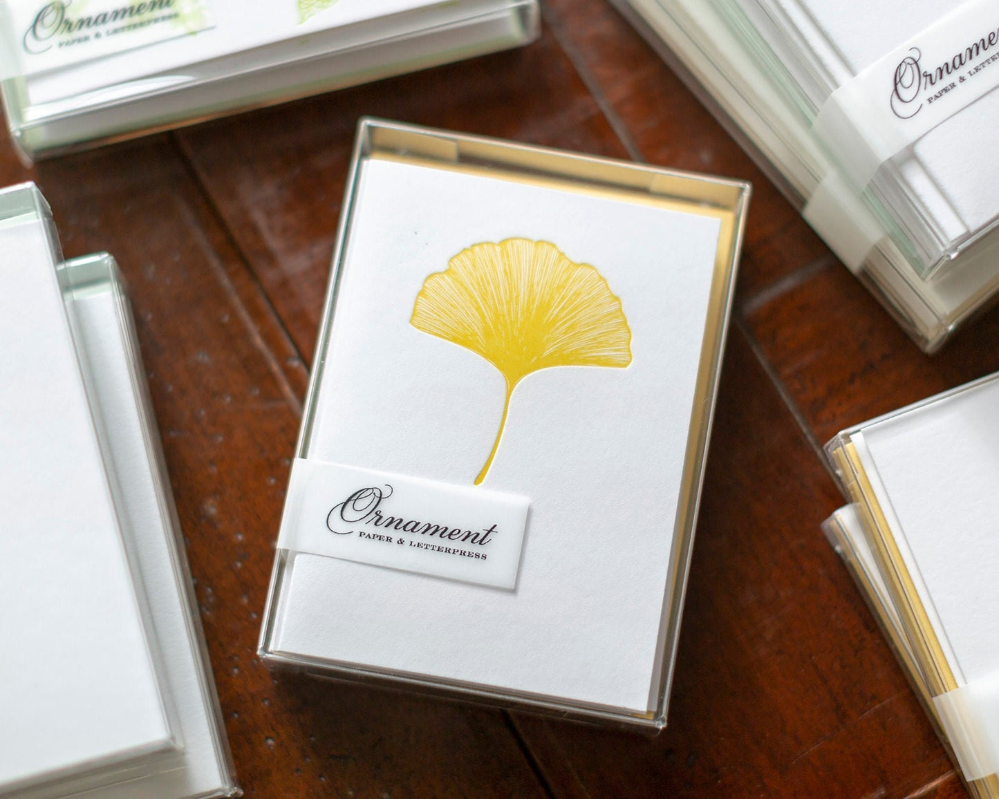 Gingko Letterpress Card Set