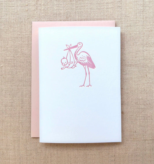 Stork Letterpress Card Set