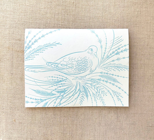 Calligraphy Dove Letterpress Card Set