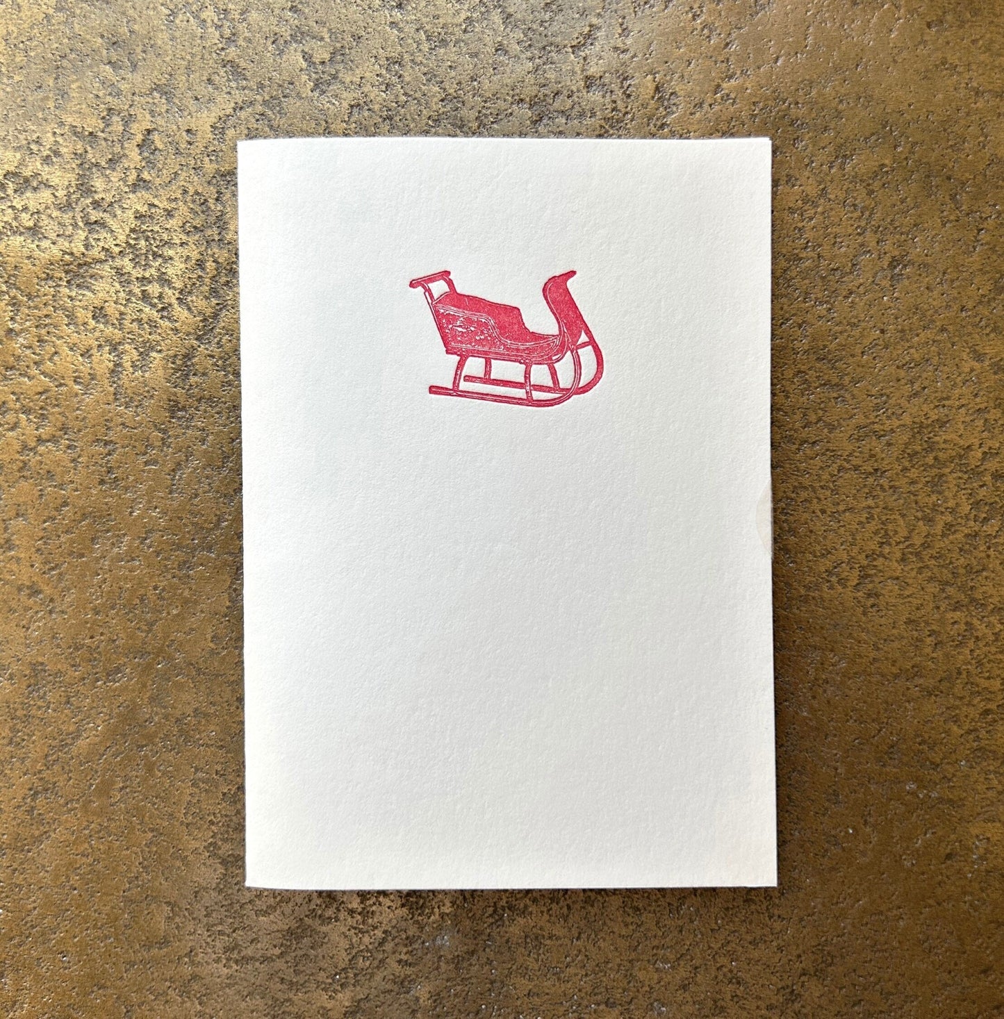 Antique Sled Letterpress Card Set