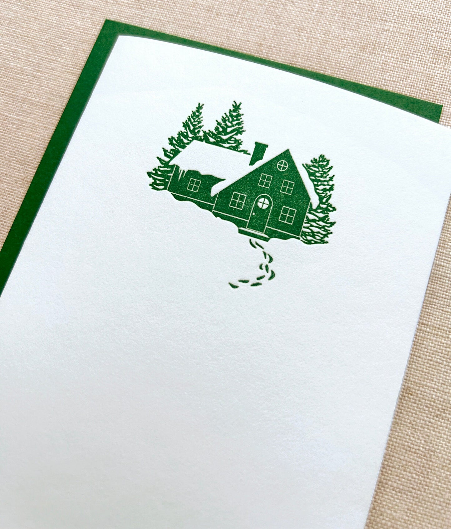 Snowy House Letterpress Card Set