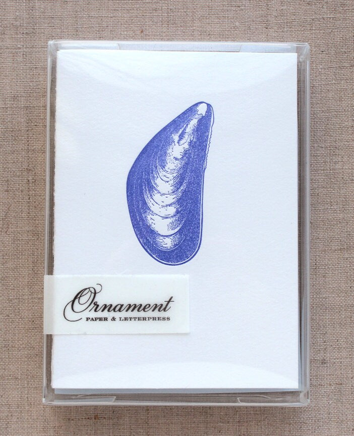 Mussel Letterpress Card Set