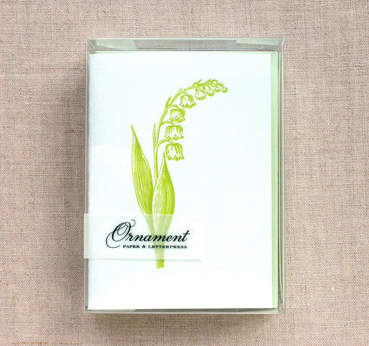 Lily of the Valley Letterpress Card Set