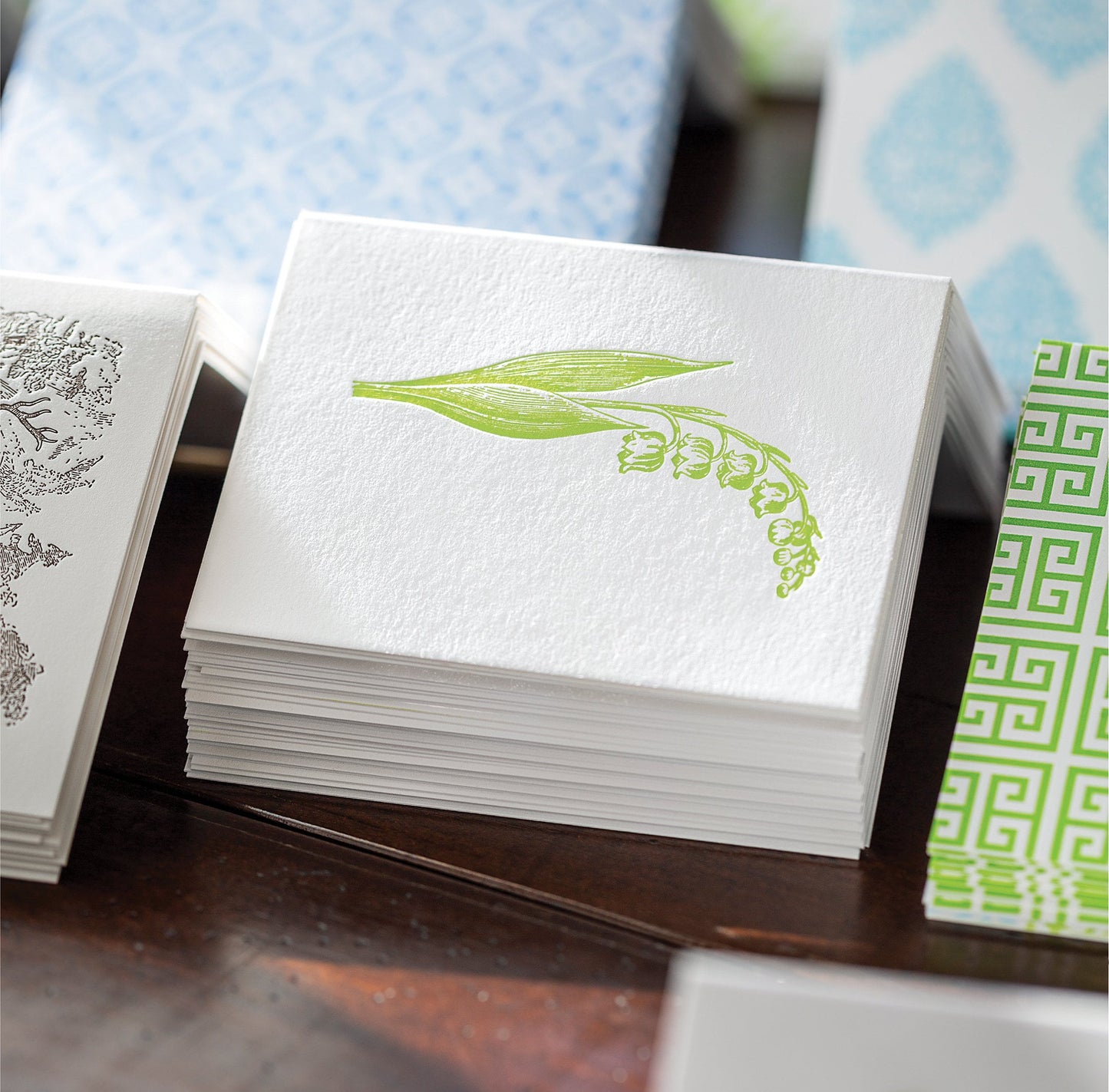 Lily of the Valley Letterpress Card Set