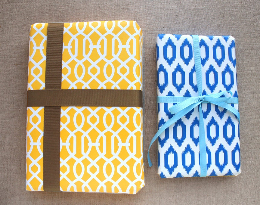 Yellow Trellis Gift Wrap